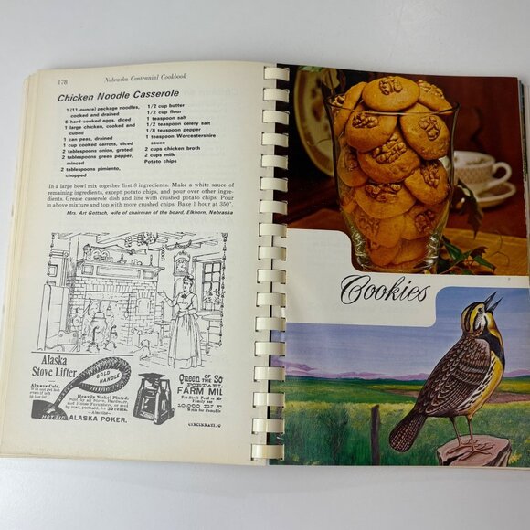 Nebraska Centennial First Ladies Cookbook Spiral-Bound 1976 - Picture 14 of 15